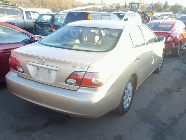 JTHBA30G440014430 - 2004 LEXUS ES 330 TAN photo 4