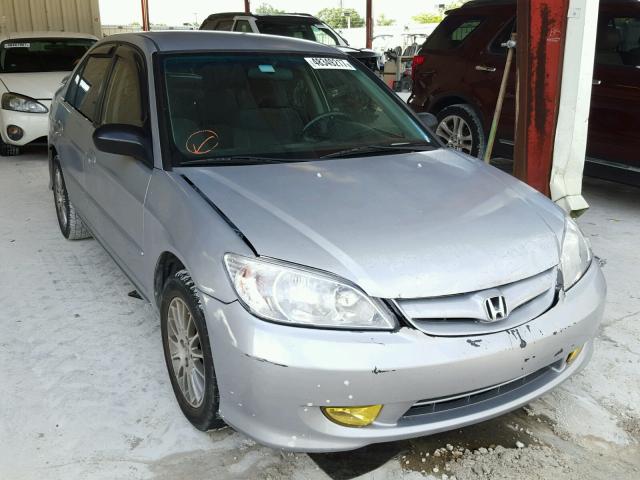 2HGES16585H593944 - 2005 HONDA CIVIC LX SILVER photo 1