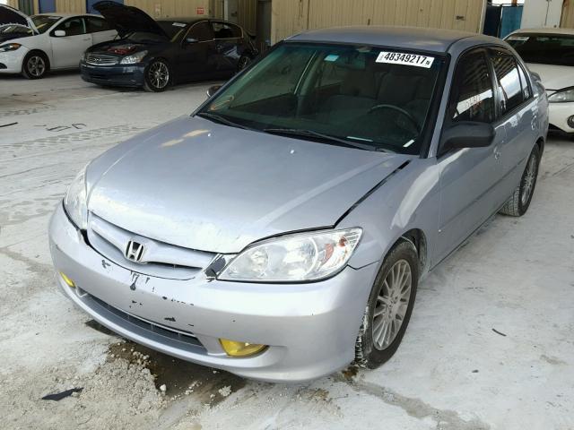 2HGES16585H593944 - 2005 HONDA CIVIC LX SILVER photo 2