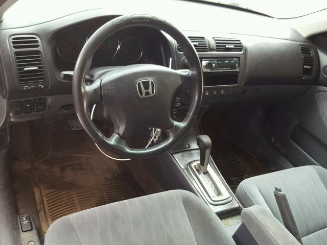 2HGES16585H593944 - 2005 HONDA CIVIC LX SILVER photo 9