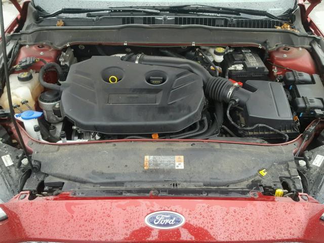 3FA6P0H98FR308914 - 2015 FORD FUSION SE BURGUNDY photo 7