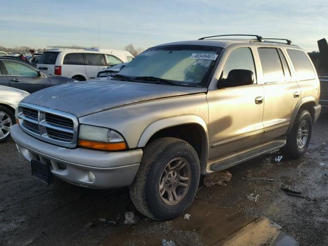 1B4HS48N72F156666 - 2002 DODGE DURANGO SL GOLD photo 2