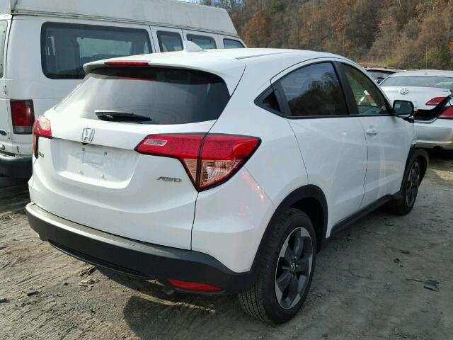 3CZRU6H53JM700165 - 2018 HONDA HR-V EX WHITE photo 4