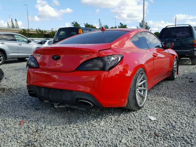 KMHHT6KD3BU054963 - 2011 HYUNDAI GENESIS CO RED photo 4