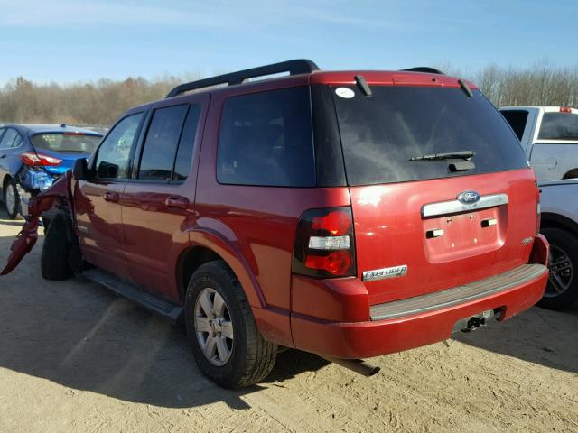 1FMEU73E38UA72417 - 2008 FORD EXPLORER X RED photo 3