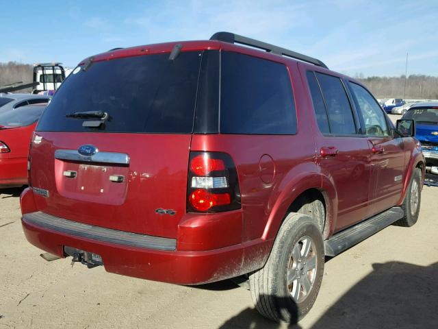 1FMEU73E38UA72417 - 2008 FORD EXPLORER X RED photo 4