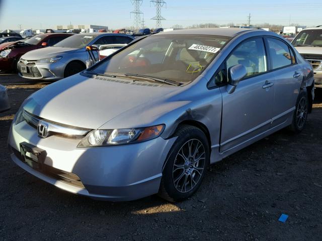 1HGFA16596L114829 - 2006 HONDA CIVIC LX SILVER photo 2