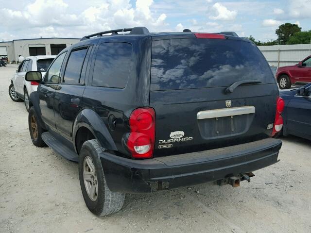 1D4HD58D14F107821 - 2004 DODGE DURANGO LI BLACK photo 3