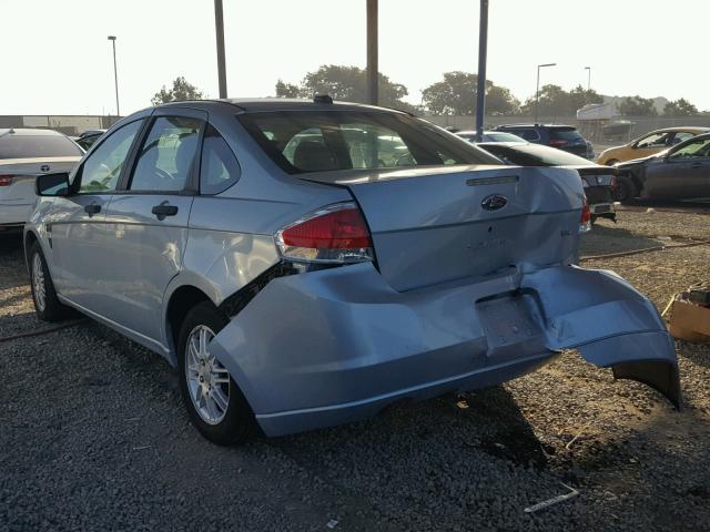 1FAHP35N68W135941 - 2008 FORD FOCUS SE BLUE photo 2