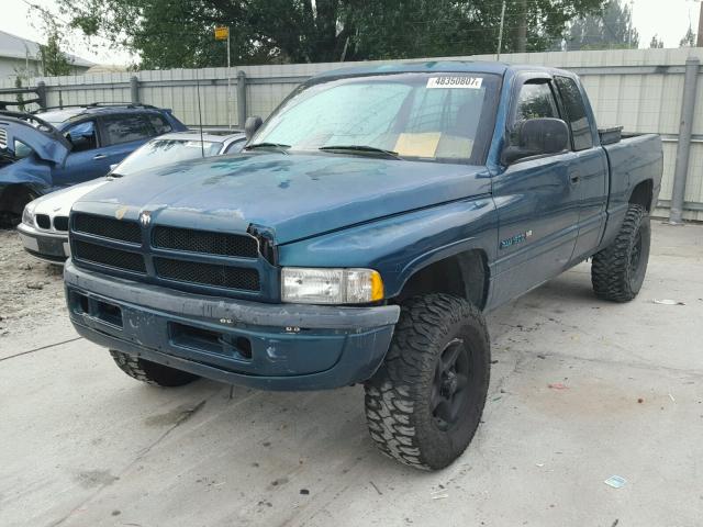 3B7HF13Z5WG241915 - 1998 DODGE RAM 1500 GREEN photo 2