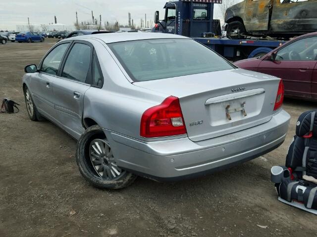 YV1TS91Z541347732 - 2004 VOLVO S80 T6 SILVER photo 3