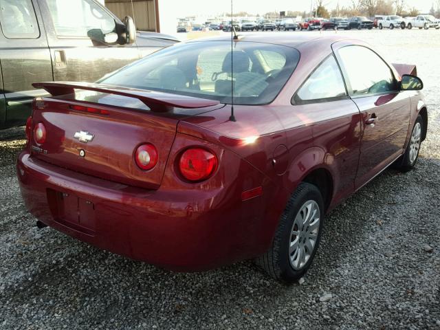 1G1AT18H597228987 - 2009 CHEVROLET COBALT LT BURGUNDY photo 4