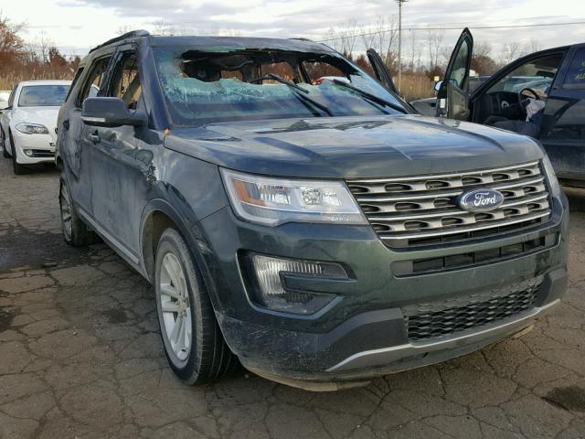 1FM5K7D88GGA61358 - 2016 FORD EXPLORER X GREEN photo 1