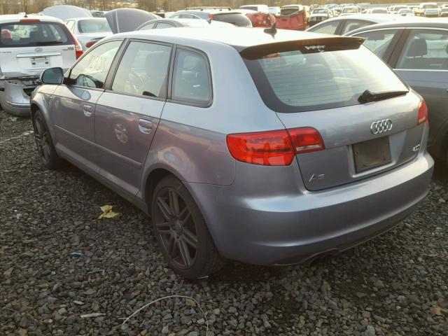 WAUKF78P29A076891 - 2009 AUDI A3 2.0T QU BLUE photo 3