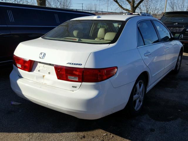 1HGCM55895A149393 - 2005 HONDA ACCORD EX WHITE photo 4