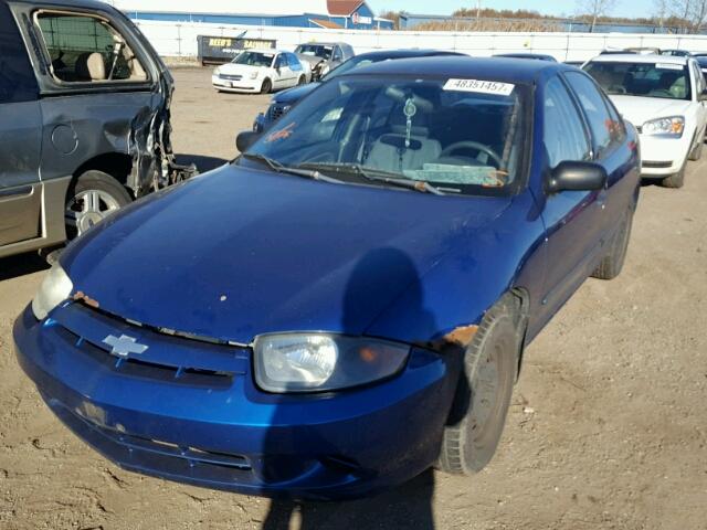 1G1JC52F937207551 - 2003 CHEVROLET CAVALIER BLUE photo 2