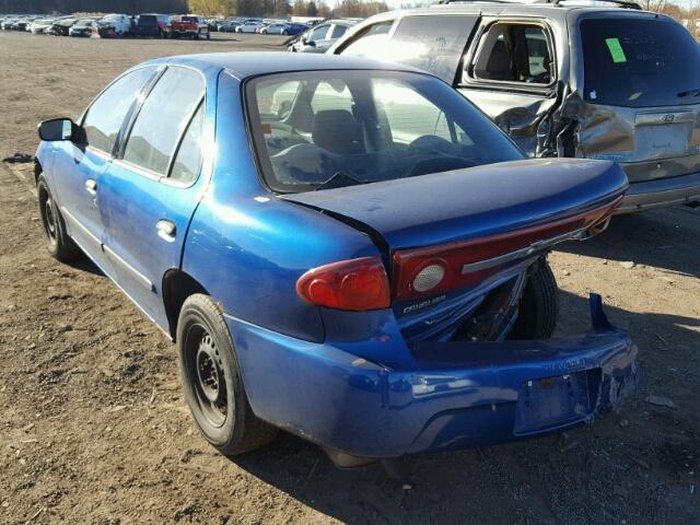 1G1JC52F937207551 - 2003 CHEVROLET CAVALIER BLUE photo 3