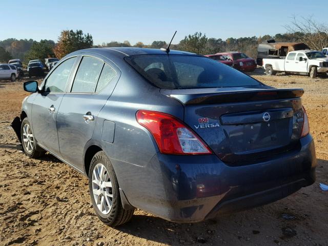 3N1CN7AP6HL810172 - 2017 NISSAN VERSA S BLUE photo 3