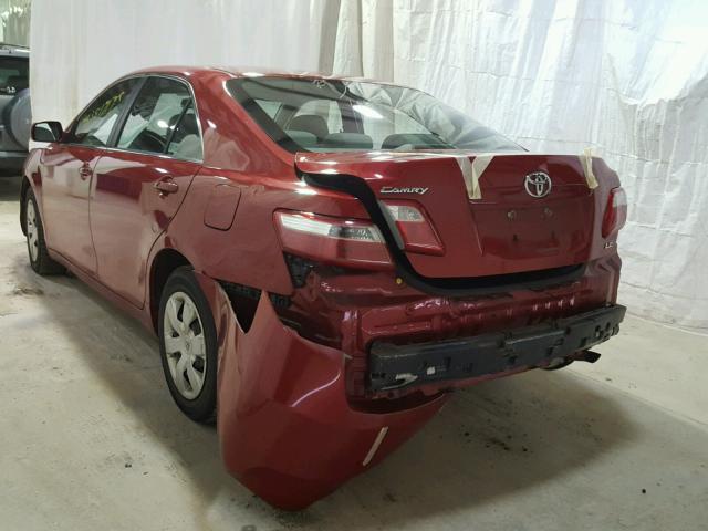 4T1BE46K08U259517 - 2008 TOYOTA CAMRY CE RED photo 3