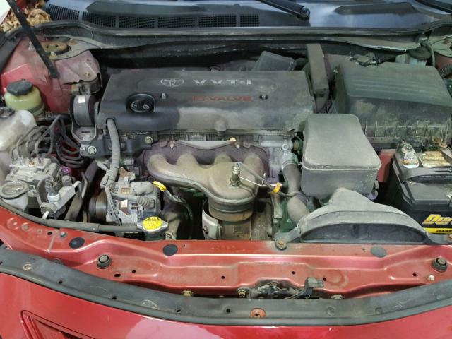 4T1BE46K08U259517 - 2008 TOYOTA CAMRY CE RED photo 7