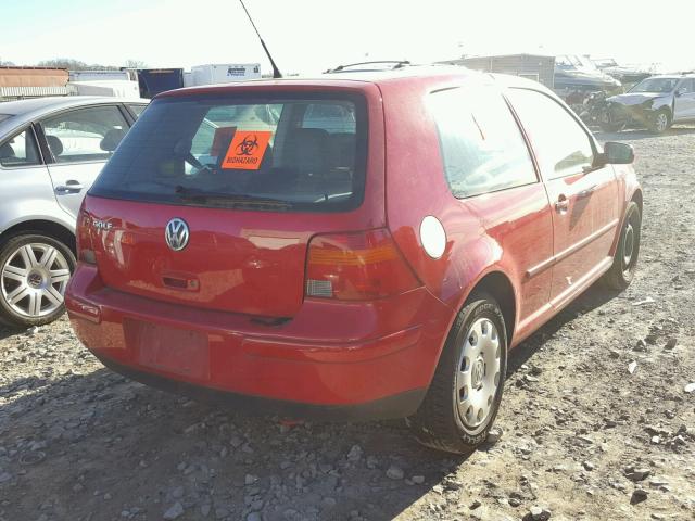 9BWBK61J934061895 - 2003 VOLKSWAGEN GOLF GL RED photo 4