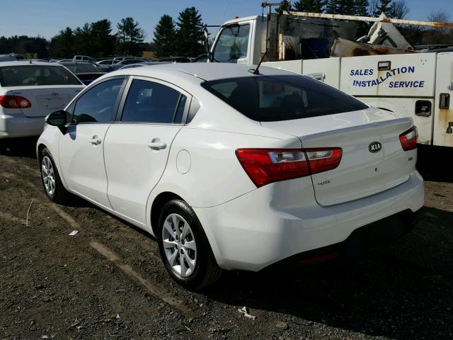 KNADM4A33D6129551 - 2013 KIA RIO LX WHITE photo 3