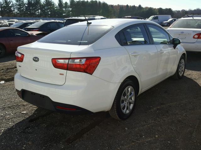 KNADM4A33D6129551 - 2013 KIA RIO LX WHITE photo 4