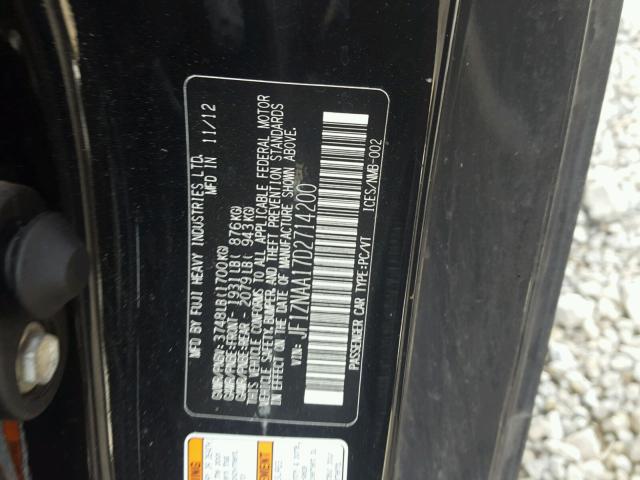 JF1ZNAA17D2714200 - 2013 TOYOTA SCION FR-S BLACK photo 10