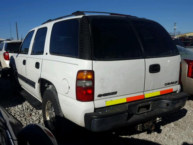 1GNEK13V72R259202 - 2002 CHEVROLET TAHOE K150 WHITE photo 3