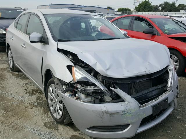 3N1AB7AP2EL683030 - 2014 NISSAN SENTRA S SILVER photo 1