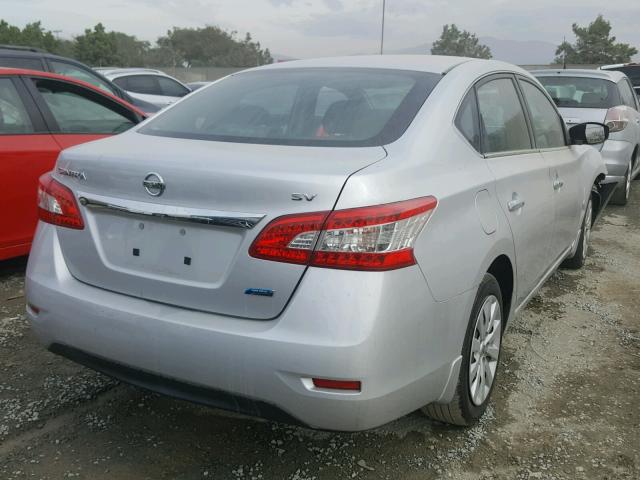 3N1AB7AP2EL683030 - 2014 NISSAN SENTRA S SILVER photo 4