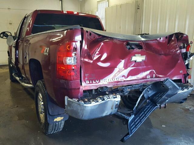 1GCHK59K99E138649 - 2009 CHEVROLET SILVERADO MAROON photo 3