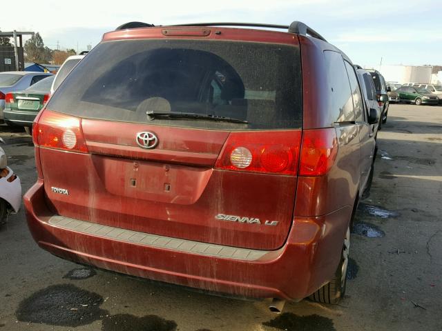 5TDZK23C39S288058 - 2009 TOYOTA SIENNA CE RED photo 4