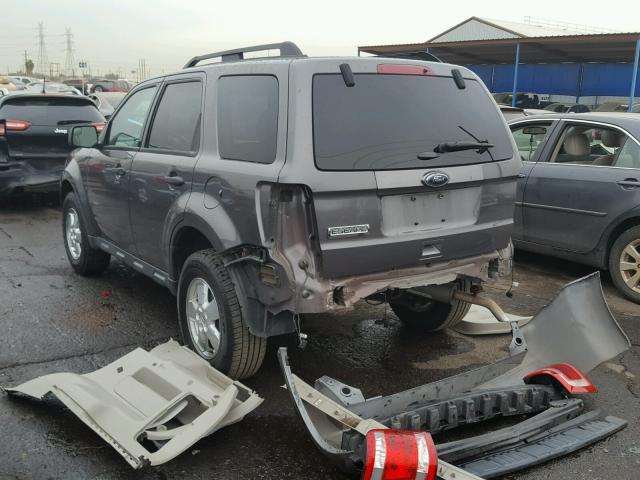 1FMCU0D77CKC08907 - 2012 FORD ESCAPE XLT GRAY photo 3