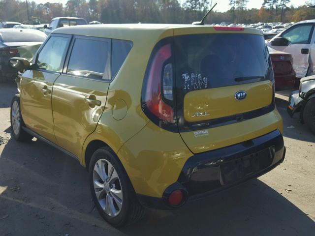 KNDJP3A58G7239714 - 2016 KIA SOUL + YELLOW photo 3