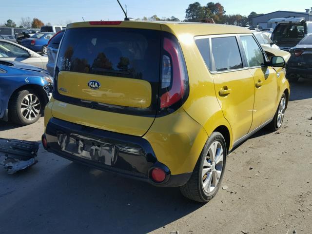 KNDJP3A58G7239714 - 2016 KIA SOUL + YELLOW photo 4