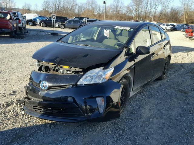 JTDKN3DUXC5455776 - 2012 TOYOTA PRIUS BLACK photo 2