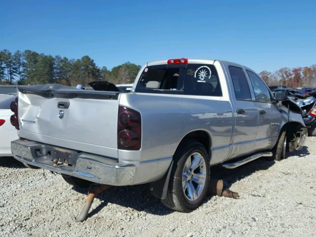 1D7HA18NX7J584231 - 2007 DODGE RAM 1500 S SILVER photo 4