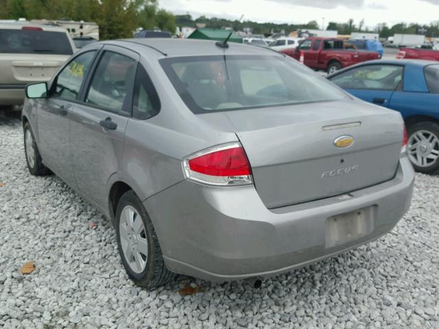 1FAHP34N18W275011 - 2008 FORD FOCUS S/SE SILVER photo 3