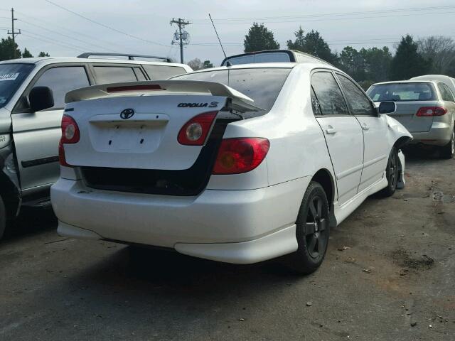 1NXBR32E13Z068390 - 2003 TOYOTA COROLLA CE WHITE photo 4