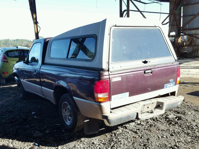 1FTCR10U3RUD14386 - 1994 FORD RANGER PURPLE photo 3