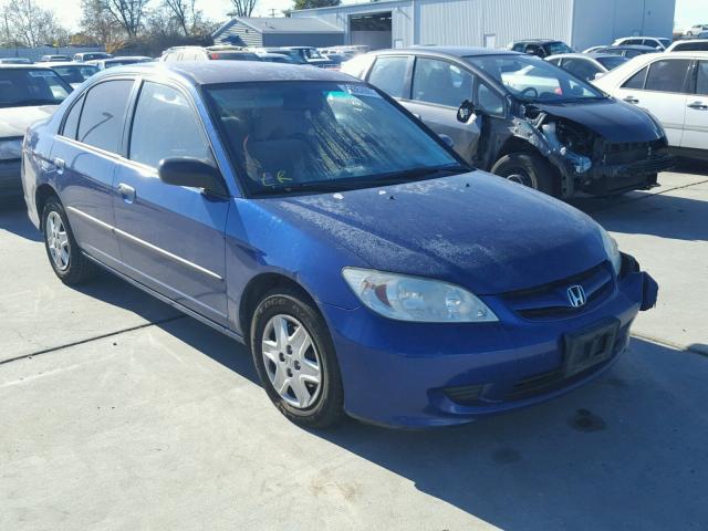 2HGES16495H609446 - 2005 HONDA CIVIC DX BLUE photo 1