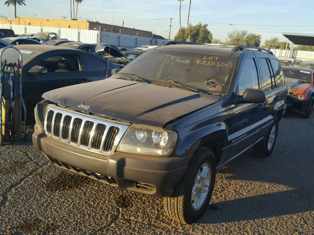 1J4GX48S63C537928 - 2003 JEEP GRAND CHER BLUE photo 2