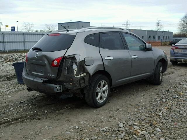 JN8AS5MV0AW105299 - 2010 NISSAN ROGUE S SILVER photo 4