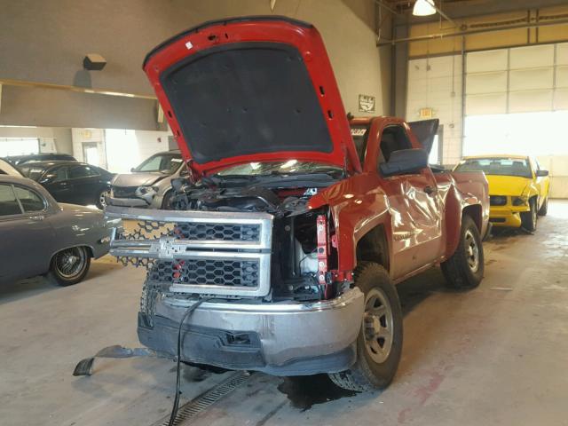 1GCNKPEC7EZ344973 - 2014 CHEVROLET SILVERADO RED photo 2