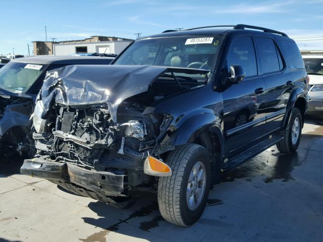 5TDZT34A27S297590 - 2007 TOYOTA SEQUOIA SR BLACK photo 2