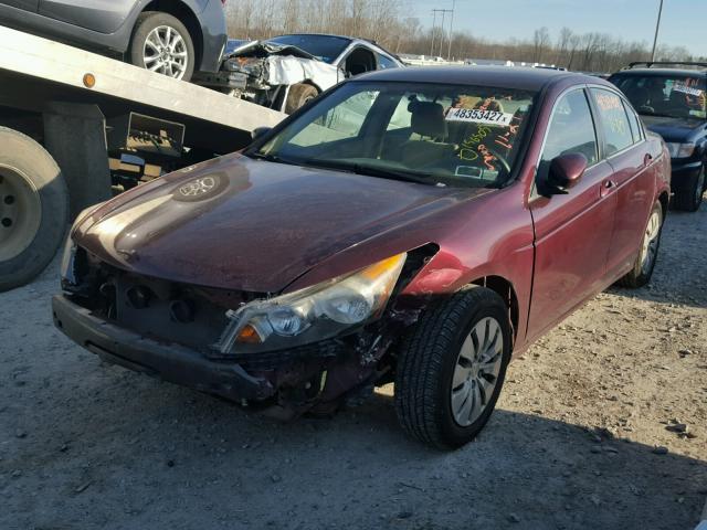 1HGCP26368A156590 - 2008 HONDA ACCORD LX MAROON photo 2