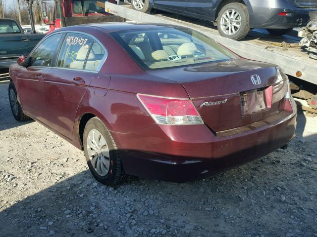 1HGCP26368A156590 - 2008 HONDA ACCORD LX MAROON photo 3