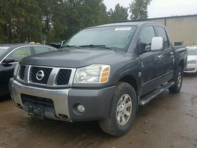 1N6AA07B44N547139 - 2004 NISSAN TITAN XE GRAY photo 2