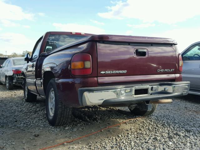 1GCEC14T1YZ272426 - 2000 CHEVROLET SILVERADO MAROON photo 3